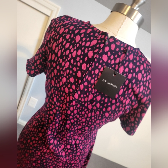 St. John Leopard Print Knit Dress - Picture 4 of 6
